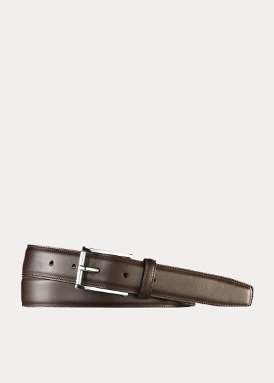 Cinturones Ralph Lauren Hombre Marrom Oscuro - End-Bar-Buckle - WOLEM4275